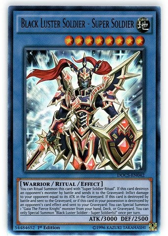 Yugioh Black Luster Soldier Super Soldier Docsen042 Dimension Of Chaos 1st Edition Ultra Rare Yugioh Black Luster Soldier Super Soldier Docsen042 Dimension Of Chaos 1st Edition Ultra Rare