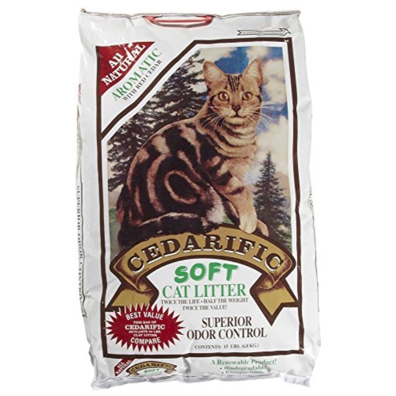 Northeastern Products Cedarific Natural Cedar Chips Cat Litter, 15