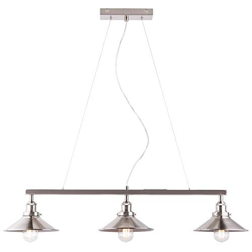 Andante 3 Light Kitchen Island Fixture Brushed Nickel Linea Di Liara Ll P347 Bn Andante 3 Light Kitchen Island, Kitchen Island Light Fixtures Brushed Nickel