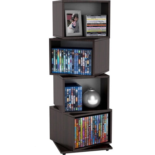 Photo 1 of Atlantic 37 Rotating Cube Media Storage Tower (216 CDs, 144 DVDs, 168 Blu-rays), Espresso