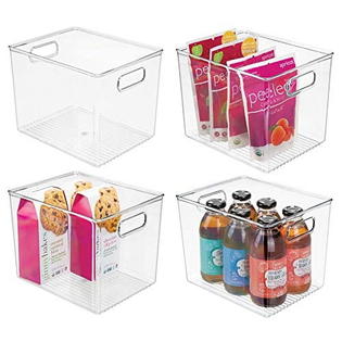 kitchen food storage pantry cabinet mdesign plastic food storage container bin with handles kitchen food storage pantry cabinet mdesign plastic food storage container bin with handles