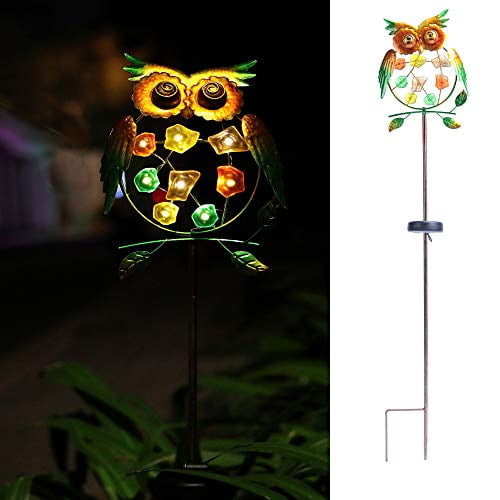 Wsgift Langdb07p6ttr97 Metal Owl Garden Solar Lights Powered Outdoor Stake Colorful Led Decorative Light Wsgift Langdb07p6ttr97 Metal Owl, Decorative Outdoor Lights Solar