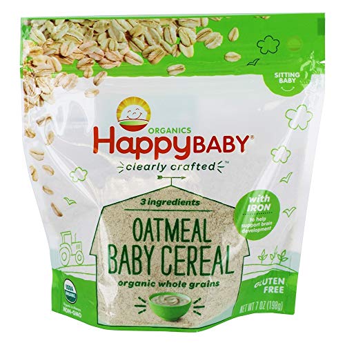 Happy Baby Organic Clearly Crafted Cereal Whole Grain Oatmeal 7 Ounce Bag Organic Baby Cereal In A Resealable Pouch With Iron To Happy Baby Organic Clearly Crafted Cereal Whole Grain Oatmeal 7 Ounce Bag Organic Baby Cereal In A Resealable Pouch With Iron To