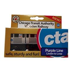 Munipals Wooden Subway L Train Chicago CTA Purple Line