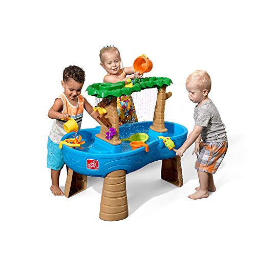 Step 2 Step2 Tropical Rainforest Water Table | Colorful Kids Water Play Table with 13-Pc Accessory Set Green & Blue