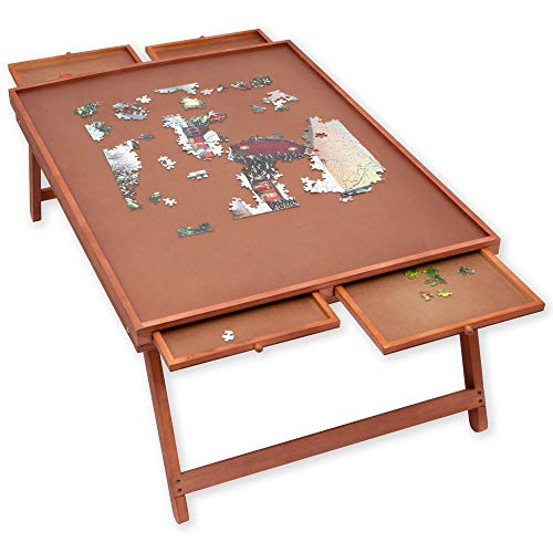 tuberculose Kwijting Gering Bits And Pieces Bits and Pieces - Standard Puzzle Wooden Plateau Lounger  with Cover-Smooth Fiberboard Work Surface - Puzzle Storage System