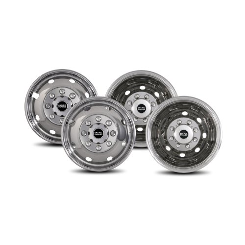 Pacific Dualies 34-1608A Polished 16 Inch 8 Lug Stainless Steel Wheel Simulator Kit for 1992-2007 Ford E350/E450 Van