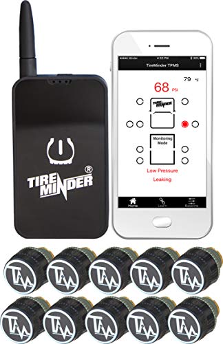 TireMinder Smart TPMS with 10 Transmitters for RVs, MotorHomes, 5th Wheels, Motor Coaches and Trailers