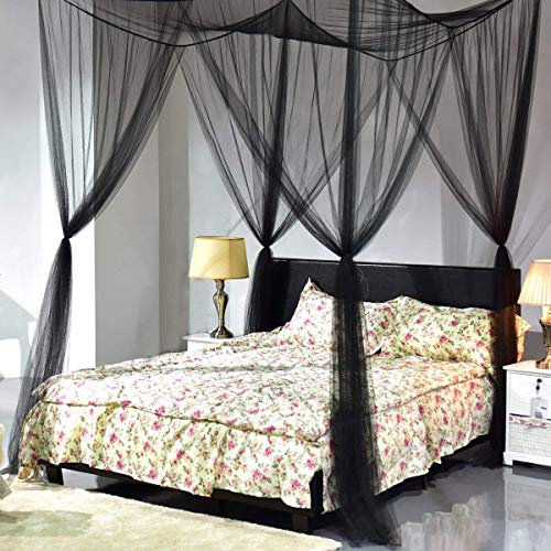 Goplus Mosquito Net 4 Corner Post Bed, Bed Tents For Queen Beds