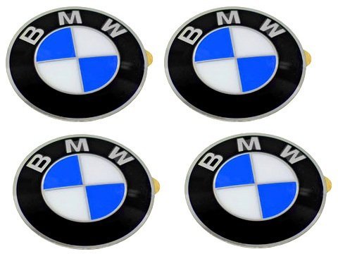 BMW Wheel center cap Emblems (4) OEM 645mm E46 E60 E90 E92 36136767550
