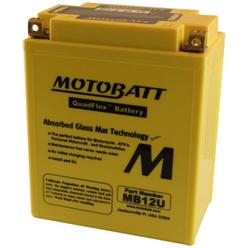 MotoBatt MB12U (12V 15 Amp) 160CCA Factory Activated QuadFlex AGM Battery
