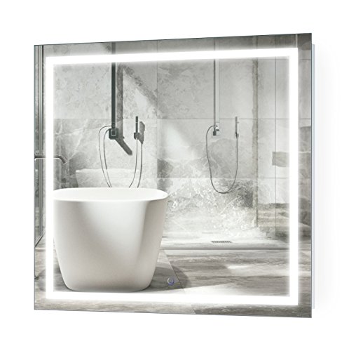 Krugg Led Bathroom Mirror 36 Inch X Lighted Vanity Includes Defogger Dimmer Krugg Led Bathroom Mirror 36 Inch, 36 Round Lighted Mirror