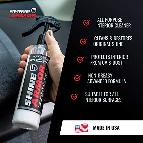 SHINE ARMOR Car Interior Cleaner for Vehicle Detailing & Restoration - All Purpose Solvent & Car Dashboard Cleaner, Seats, Uphol