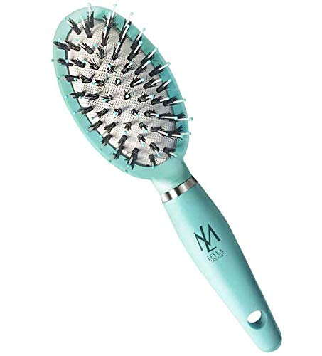 Leyla Milani Hair Leyla Milani Small Hair Brush - Mini Miracle Brush Human Hair Detangler Travel Brushes for Sensitive Scalp, Detangling, Volumizi