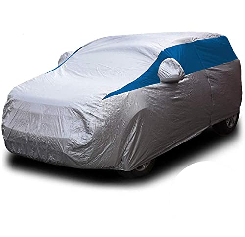 titan performance products Titan Brilliant Color Poly 210T Car Cover for Compact SUV 170-187. Waterproof, UV Protection, Scratch Resistant, Driver-Side Zip