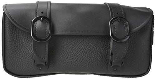 Dowco Willie & Max 59590-00 Black Jack Series: Synthetic Leather Motorcycle Tool Pouch, Black, Universal Fit, 12in.W x 5in.H x 2