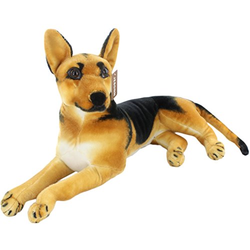JESONN Realistic Stuffed Animals German Dog Shepherd Plush Toys (23.6 Inch)