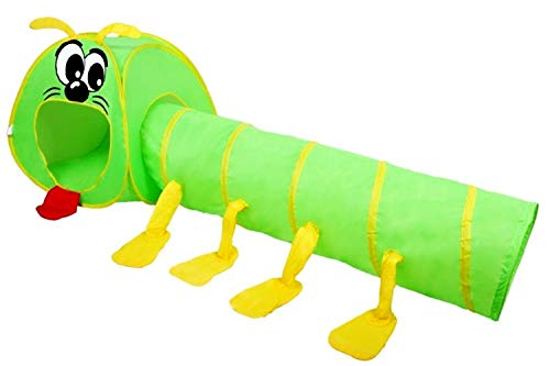 POCO DIVO Big Mouth Caterpillar Tent 2pc Pop-up Children Play Tunnel Kids Discovery Station by POCO DIVO