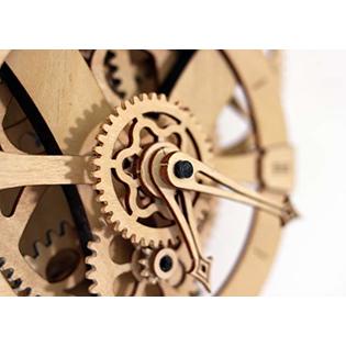 Abong David Mechanical Clock Kit Wood Puzzle Model Diy Wooden Gear Wall With Pendulum No Batteri