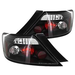 Spec-D Tuning Black Tail Lights Compatible with Honda Civic 2Dr Coupe 2006-2011 L+R Pair Taillight Assembly