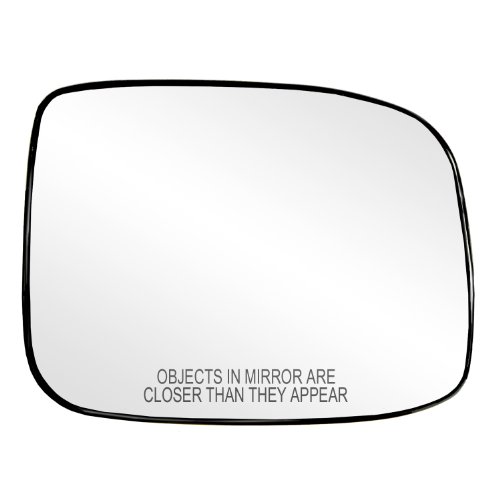 Fit System Passenger Side Non-heated Mirror Glass w/ backing plate, Chevrolet Colorado, GMC Canyon, 6 1/ 8 x 8 3/ 16 x 9 3/ 16