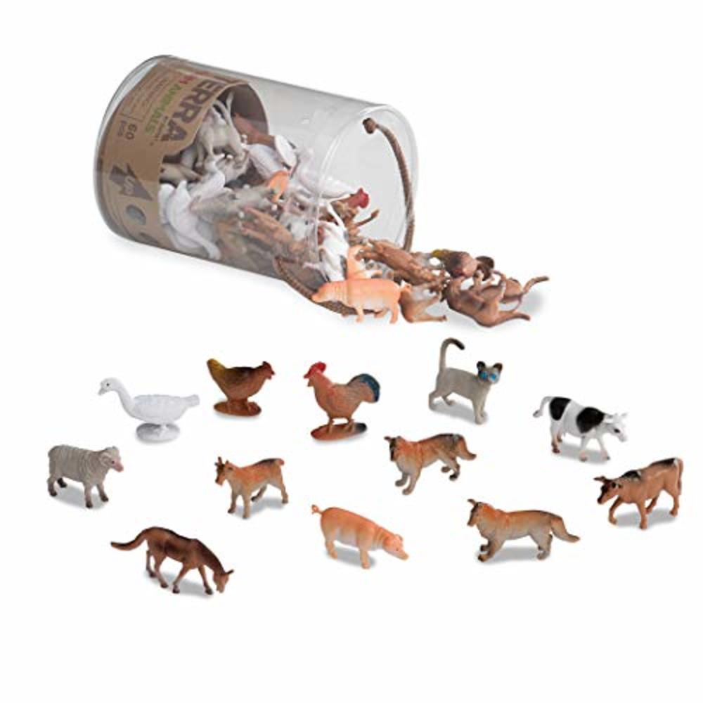 Terra by Battat ??Farm Animals ??Assorted Miniature Farm Animal Toy Figures  For Kids 3+ (60 Pc)