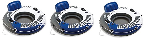 Intex River Run 1 Inflatable Floating Tube Raft for Lake, River, & Pool (3 Pack)