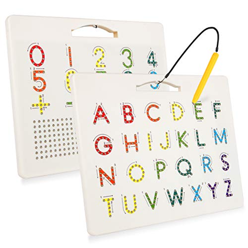Magnetic Alphabet Tracing Board for Kids, Apfity Magnetic Letter and Number  Tracing Board for Toddlers, ABC Magnetic Drawing Boa