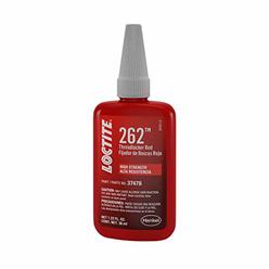 Loctite 262 Threadlocker for Automotive: High-Strength, Oil Tolerant, High-Temp, Anaerobic | Red, 36mL Bottle (PN: 37478-492141)