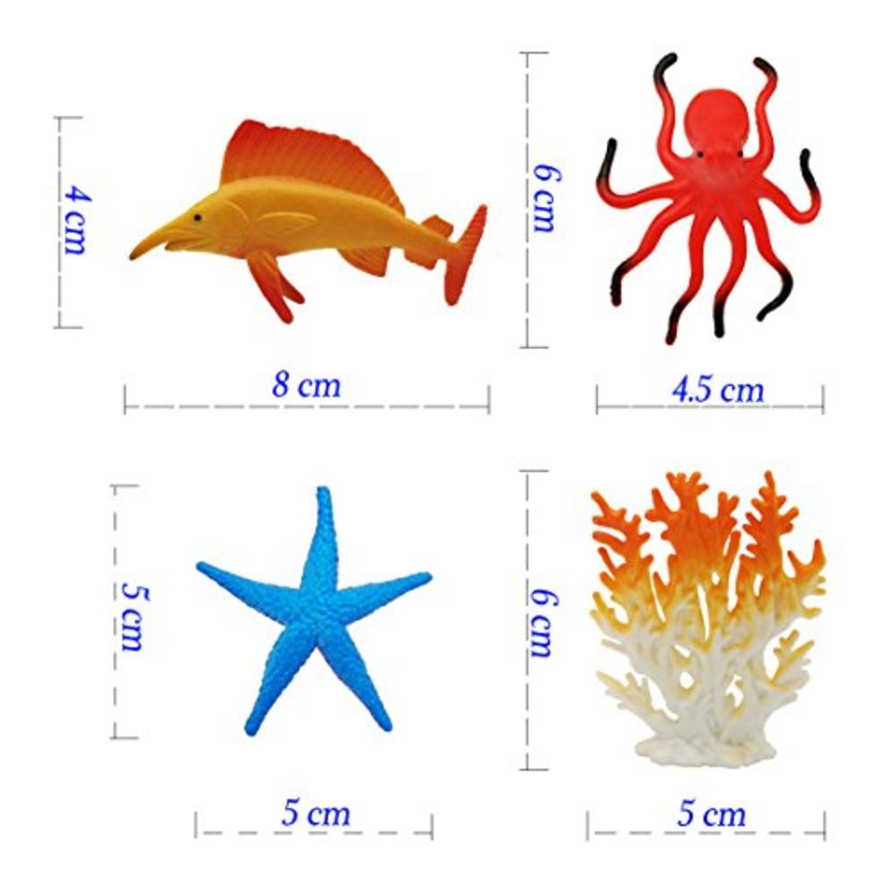 HAFUZIYN Ocean Sea Animal, Assorted Mini Sea Creatures Toys Set, Realistic  Underwater Sea Animals Figure Bath