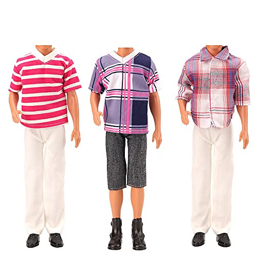 Miunana Lot 8 Items Doll Clothes for Ken Doll Include Random 3 pcs