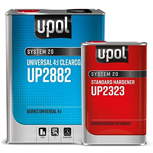 U-POL Products U-Pol 2882-Kit-STD U-POL Overall Clear Urethane Clearcoat Universal Clear 4:1 Standard Kit European Style Clearcoat w/Nanopartic