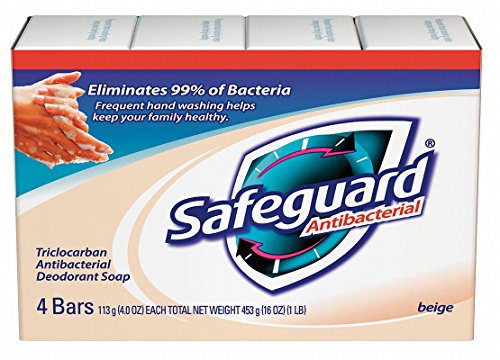 Safeguard Products T Antibacterial Bath Bar Soap (1 Pack of 4 bars)