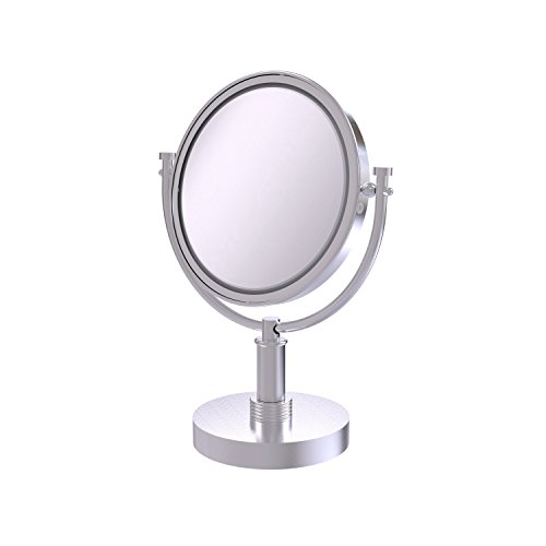 Allied Precision Allied Brass DM-4G/4X 8 Inch Vanity Top 4X Magnification Make-Up Mirror, Satin Chrome