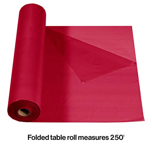 Creative Converting Plastic Table Cover Banquet Roll 40 X 250 Classic Red Creative Converting Plastic Table Cover, Plastic Table Cover Roll Kmart