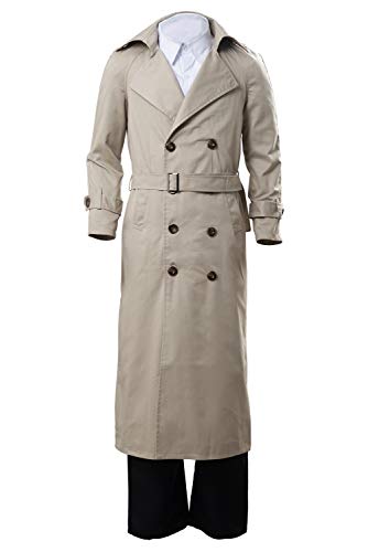 Cosplaysky Supernatural Costume Angel Castiel Trench Coat Only Medium Beige Cosplaysky Supernatural Costume Angel, Supernatural Angel Trench Coat