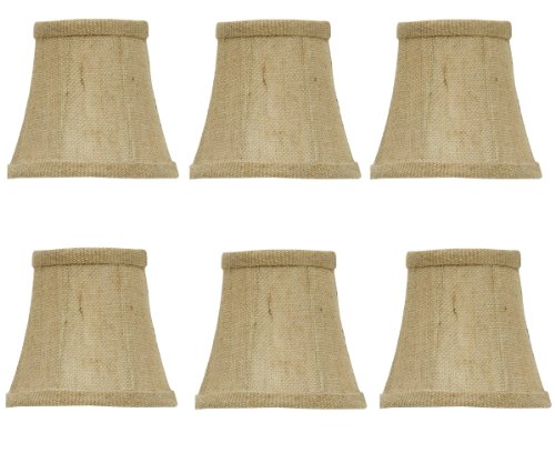 Upgradelights Set Of 6 Chandelier Lamp Shades 5 Inch Sand Belgium Linen Barrel Drum 2 6 Chandelier Lamp Shades 5 Inch, Linen Chandelier Lamp Shades