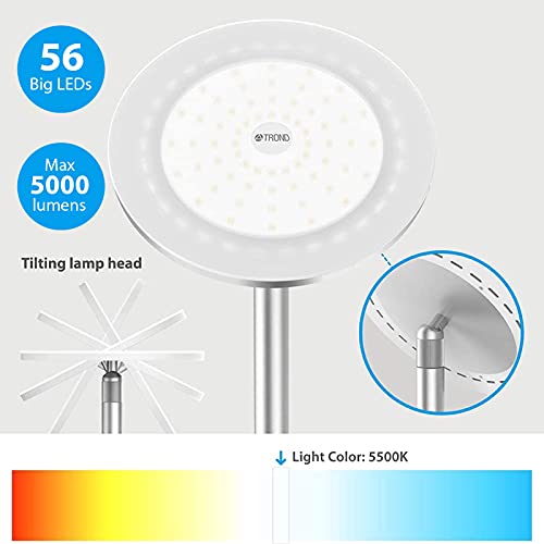 Trond Led Torchiere Floor Lamp Modern Pole Light Dimmable 30w 5500k Natural Daylight Not Warm Yellow Max 5000lm 71 Inch Trond Led Torchiere Floor Lamp Modern, Trond Led Floor Lamp