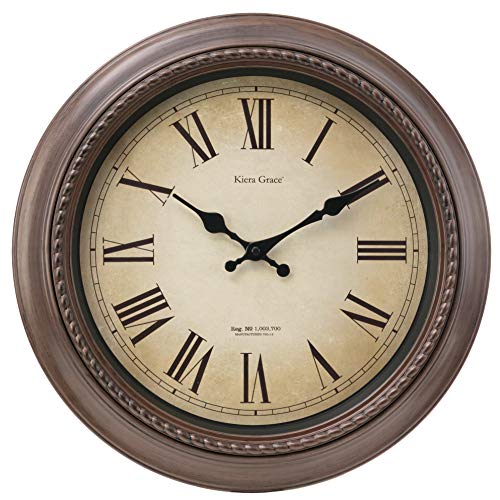 Kiera Grace Decorative Round wallclocks, Bronze