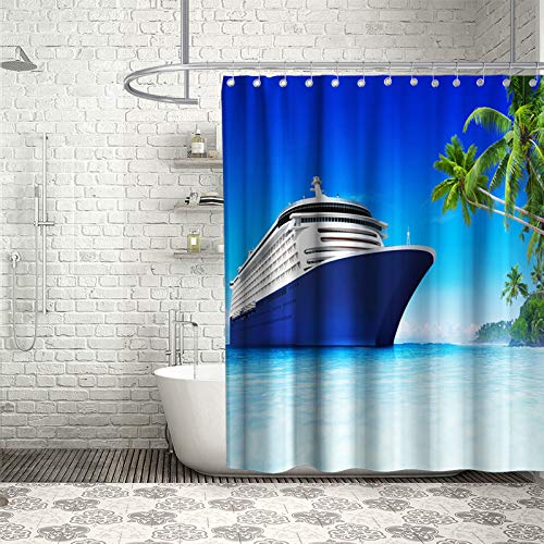 Theme Fabric Shower Curtain Sets, Cruise Ship Shower Curtain