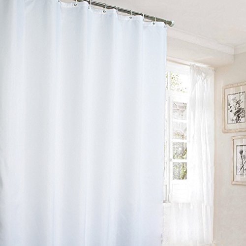 Ufaitheart Shower Stall Curtain 36 X 72 Inch Long Hotel Decorative Fabric Bath Solid Pure White Ufaitheart Shower Stall Curtain, Single Stall Shower Curtain 36 X 72 Cm