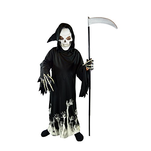 Spooktacular Creations Kids Grim Reaper Glow in the Dark Deluxe Phantom  Costume