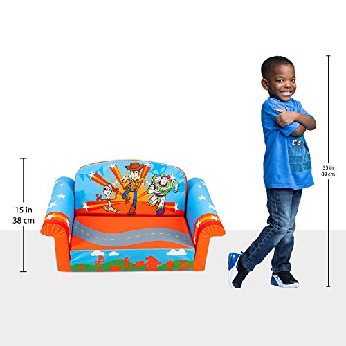 Marshmallow Fun Co Furniture 2 In 1 Flip Open Foam Couch Bed Sleeper Sofa Kids For Ages 18 Months And Up Toy Story Co Marshmallow Furniture, Flip Foam Sofa Child