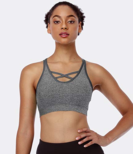 ANGOOL Strappy Sports Bras for Women - Medium Support Wirefree Yoga Bra  Activewear 3 Pack