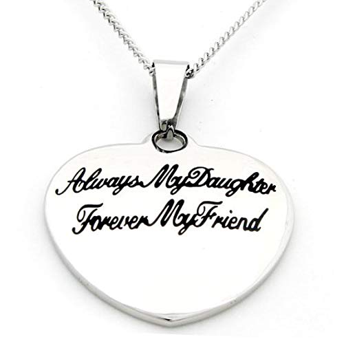 Beads & Pearls Jewelry Stainless Steel Daughters Pendant Necklace - Always My Daughter Forever My Friend Womens Jewelry