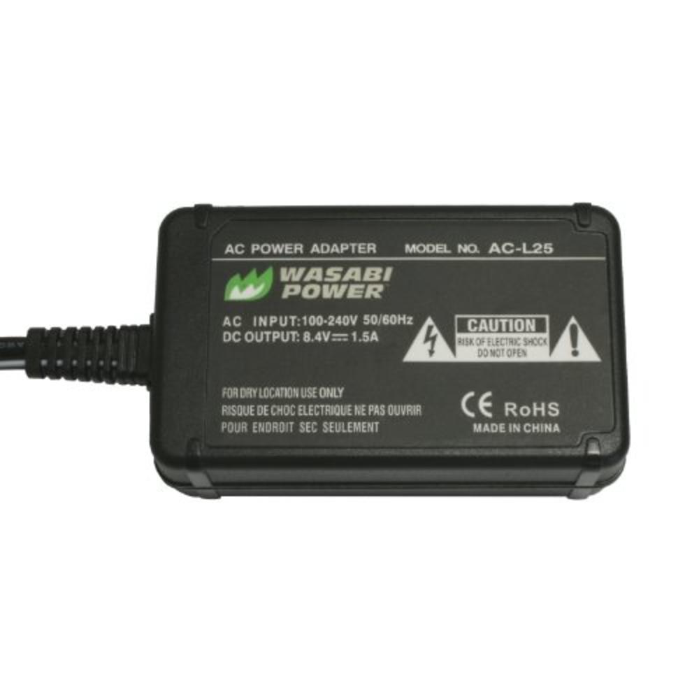 Wasabi Power AC Adapter for Sony AC-L200, AC-L200C, AC-L25, AC-L25A, AC-L25B, AC-L25C and Sony Handycam DCR-DVD7, DCR-DVD105, DC