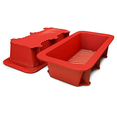 Silicone Designs Silicone Bread and Loaf Pan Set of 2 Red