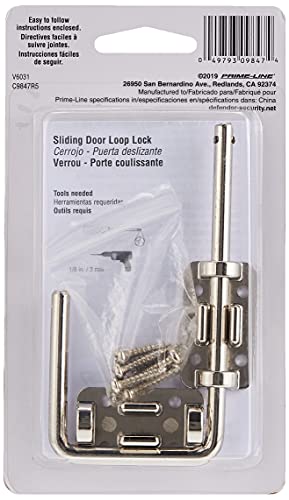 U 9847 Patio Sliding Door Loop Lock, How To Install Prime Line Sliding Door Lock