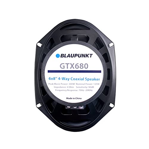 Blaupunkt 6 x 8-Inch 300W 4-Way Coaxial Car Audio Speaker, Set of 2