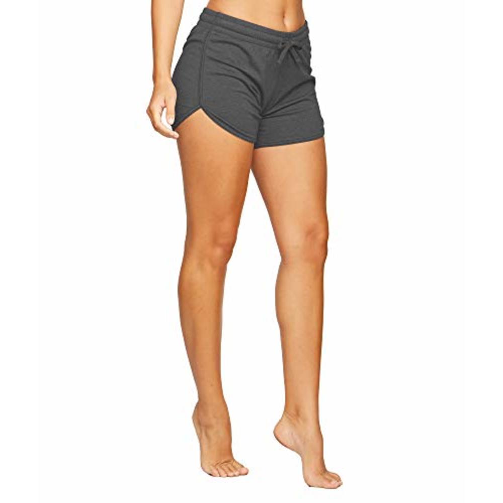 Colosseum Active Womens Simone Cotton Blend Yoga and Running Shorts (Black,  X-Large)